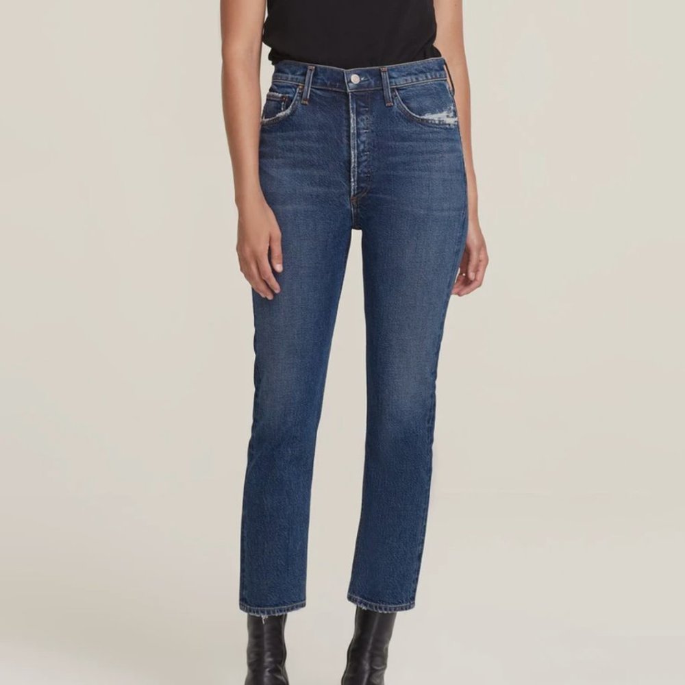 Agolde High Waisted Straight Leg Jeans